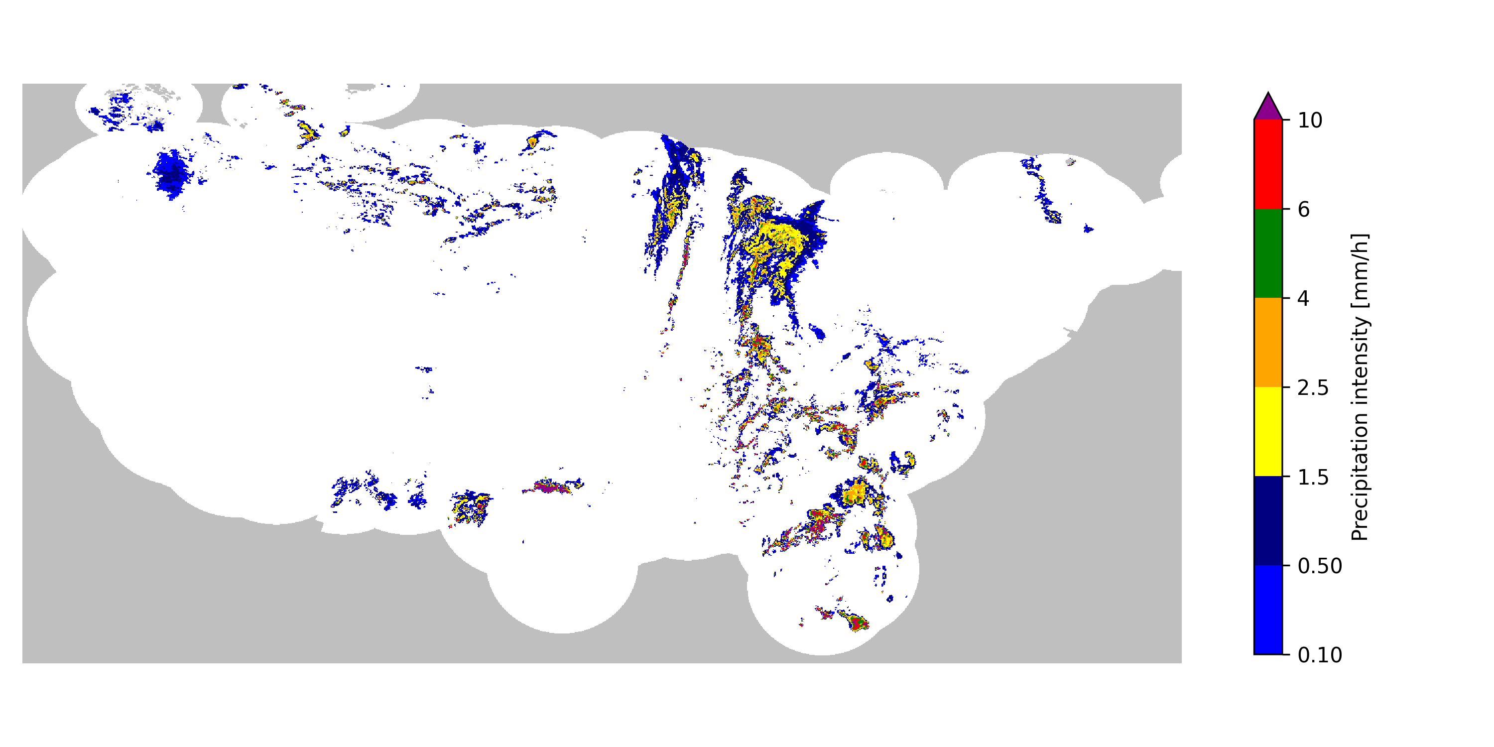 plot custom precipitation range